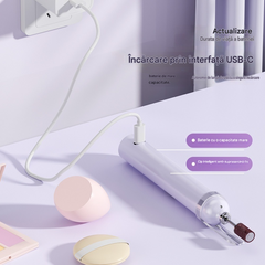 💅Pilă electrică de unghii 2 în 1 cu lampă LED (lampă de uscare + 5 capete de lustruire)