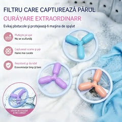 🌀 6 bucăți doar 119 lei!🧺🐾 Gata cu părul pe haine! Filtrele plutitoare ale mașinii de spălat – colectează părul, blana și scamele la fiecare spălare. ✨