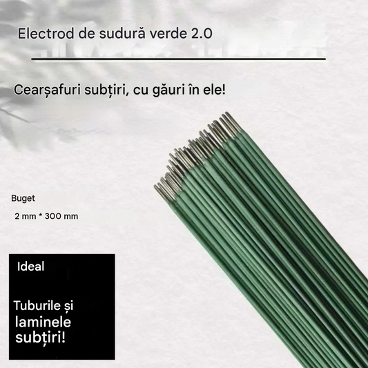 🔥【30% REDUCERE】🟢【20 buc】Electrod de sudură verde 2.0 – Perfect pentru tablă subțire, nu necesită găurire!