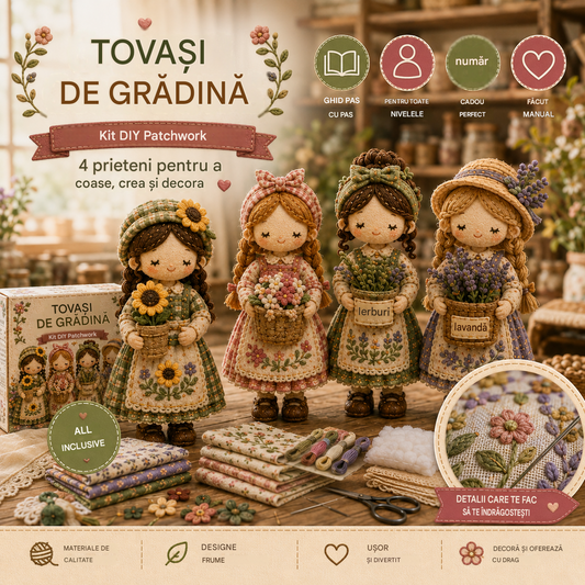 🎁 Ultima zi: bucură-te de 49% reducere! 🧵 Set de patchwork miniatural din seria "lume în miniatură"