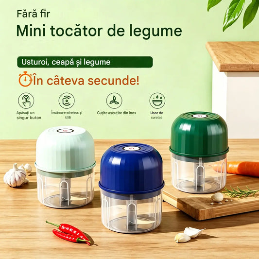 👍👍Tocător electric de alimente mini eficient și fără fir
