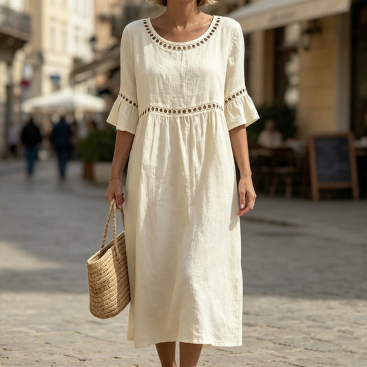 ✨🎉【S-3XL】Rochie nouă de vară pentru femei, confecționată din bumbac și in, respirabilă și moale, confortabilă de purtat