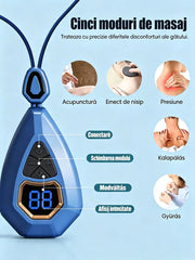 💆💆Aparat de masaj pentru gât, mini aparat de masaj inteligent pulsatoriu.