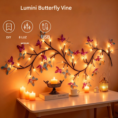 🦋💡 Ghirlandă luminoasă LED flexibilă în formă de fluturi – creează o atmosferă caldă și de poveste în casa ta