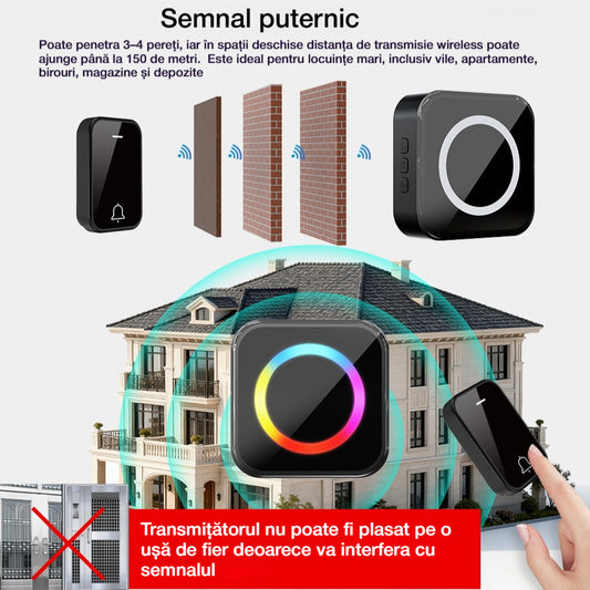 🔔🏠 Timbre Inalámbrico Inteligente 2 en 1 – Sin Cables, Impermeable y Fácil de Instalar