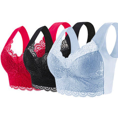 【3 bucăți】Sutien nou pentru femei confortabil și respirabil 【40kg-110kg】