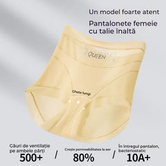 🔥🩲【50% REDUCERE】- Chiloți antibacterieni cu talie înaltă pentru controlul abdomenului