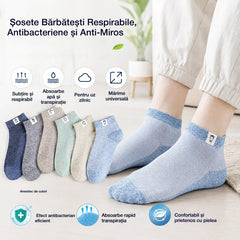 ⚡【Set de 10 Perechi】🧦 Șosete Bărbătești Respirabile, Antibacteriene și Anti-Miros