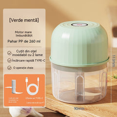 👍👍Tocător electric de alimente mini eficient și fără fir