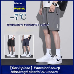 👖😎【Set 3 piese】【M-8XL】Pantaloni scurți bărbătești elastici cu uscare rapidă