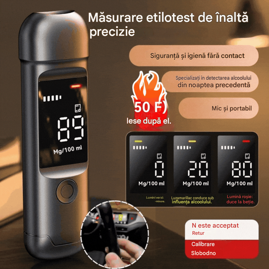 🍷 Alcool tester portabil de precizie – auto-test înainte de a conduce ✨