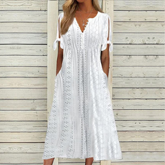 【🏆Cele mai bine vândute produse】👗 Rochie simplă și delicată, de culoare uni
