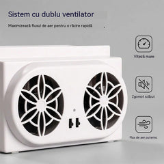 50% REDUCERE🌀Ventilator auto cu energie solară