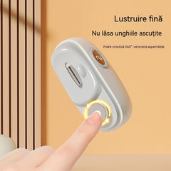 Pilă de unghii electrică multifuncțională, unghier electric cu protecție anti-ciupire