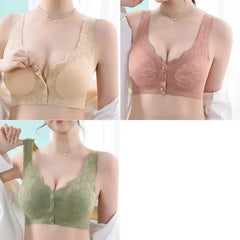 🔥【Pachet de 3】 💕 Sutien de damă cu închidere în față, model dantelă ✨