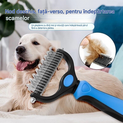 🐶【Cumpără 1, primești 1 gratuit, 2 bucăți】Perie cu două fețe pentru îngrijirea și îndepărtarea părului animalelor de companie