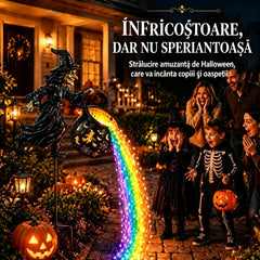 🧙‍♀️🎃 O lampă de grădină în formă de cazan de vrăjitoare cu iluminare LED - o decorațiune impresionantă pentru exterior🔮✨