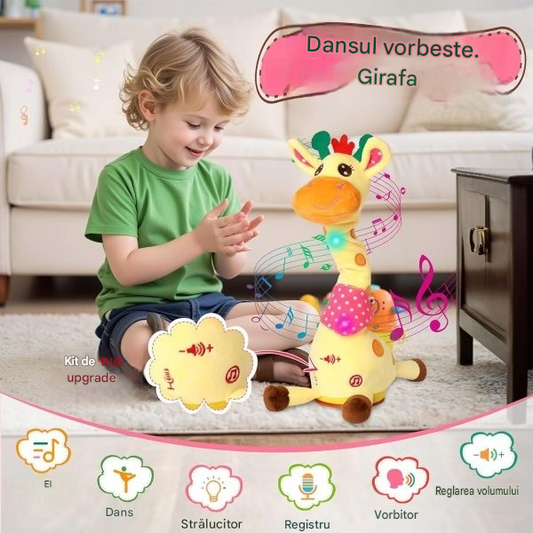 🦒👼O girafă de pluș interactivă, 🎵 o mică companion drăguță care va cânta împreună cu tine.
