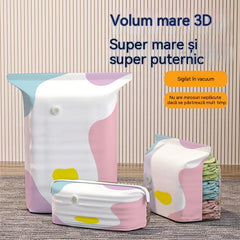 🧳【Set de 5 piese】💨 Pungă mare de depozitare sub vid, compresibilă: nu necesită pompă, este etanșă și ideală pentru a economisi spațiu în valize și acasă ✈️