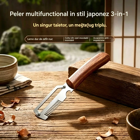 ✅Cumpără 2, primești 2 gratuit (4 cuțite)🧅🔪 Curățător de bucăți multifuncțional 3 în 1: Curățează, toacă și deschide sticle! 🔥