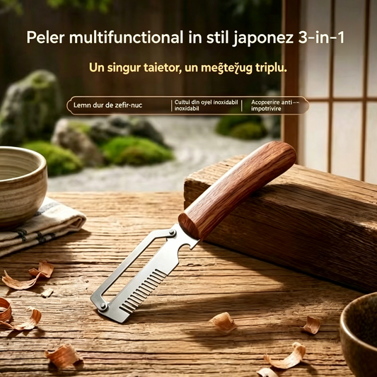 ✅Cumpără 2, primești 2 gratuit (4 cuțite)🧅🔪 Curățător de bucăți multifuncțional 3 în 1: Curățează, toacă și deschide sticle! 🔥