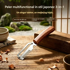 ✅Cumpără 2, primești 2 gratuit (4 cuțite)🧅🔪 Curățător de bucăți multifuncțional 3 în 1: Curățează, toacă și deschide sticle! 🔥