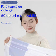 🧳【Set de 5 Piese】💨 Saci de Vidat și Compresie Mari pentru Depozitare - Fără pompă, anti-scurgere, ideali pentru economisirea spațiului în valiză și acasă ✈️