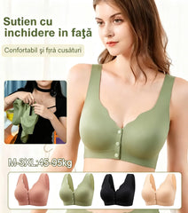 🔥【Pachet de 3】 💕 Sutien de damă cu închidere în față, model dantelă ✨