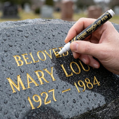 Cumpără 1 primești 1 gratis🐦Marker auriu pentru pietre funerare, folosit pentru repararea inscripțiilor decolorate de pe pietrele funerare【Pachet de 2】