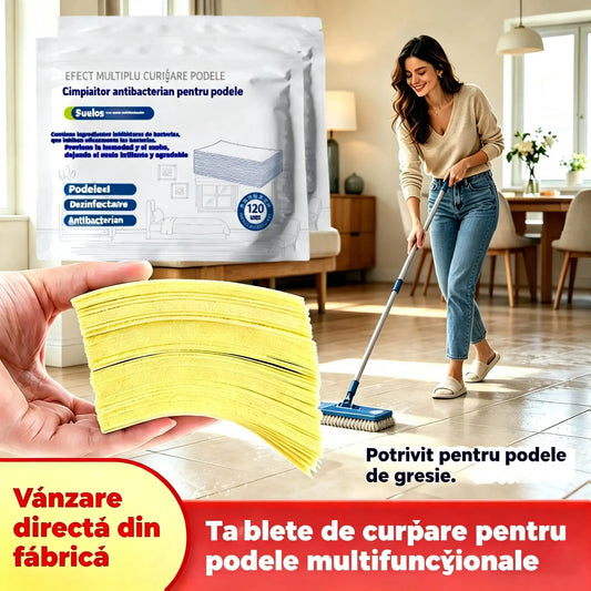 🧹✨ 240 de unități de tablete de curățare multifuncționale antibacteriene și dezodorizante | Potrivite pentru parchet, parchet laminat, gresie și pereți de rulote