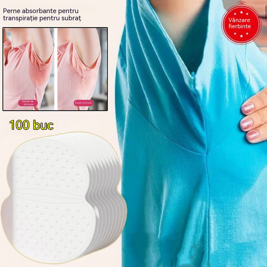 💦🥰【100 pcs】Plasturi antiperspiranti de unică folosință pentru axile, previn transpirația și mirosurile neplăcute.