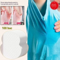 💦🥰【100 pcs】Plasturi antiperspiranti de unică folosință pentru axile, previn transpirația și mirosurile neplăcute.