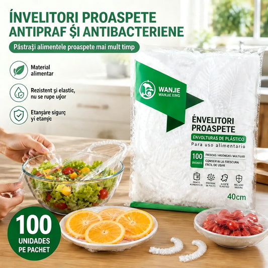 ⏳50% reducere🔥【300 bucăți】134 lei🎉Cu cât cumperi mai mult, cu atât economisești🎁Huse alimentare elastice de unică folosință, potrivite pentru boluri și farfurii
