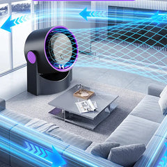 🧊✨ Nou ventilator de birou tip turbină, fără pale (se poate monta și pe perete)