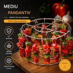 🔥 Suport pentru friteuză cu aer | Gătire uniformă la 360°, crocantă și suculentă!🍢