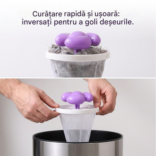 🌀6 bucăți 124 lei✨ Filtru plutitor pentru mașina de spălat – Capturează scamele, părul și părul de animale la fiecare spălare🧺