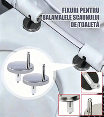 🚽【2 perechi, în total 4 bucăți】Accesorii universale pentru baie ----💦✨Cleme cu șurub pentru fixarea capacului de toaletă.