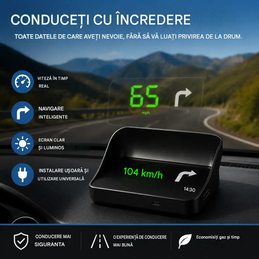 🚗Afișaj HUD în mașina dvs.｜Proiecție GPS HD｜Viteză în timp real și conducere mai sigură