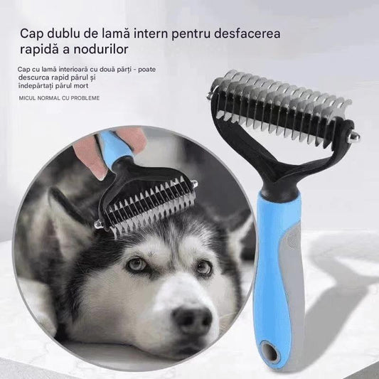 🐶【Cumpără 1, primești 1 gratuit, 2 bucăți】Perie cu două fețe pentru îngrijirea și îndepărtarea părului animalelor de companie