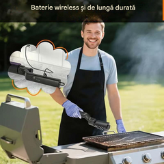 📢📢Curățitor electric pentru grătar – Îndepărtează rapid grăsimea și murdăria!