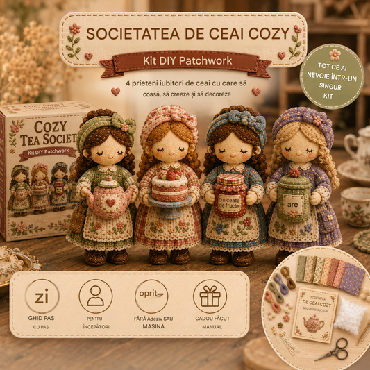 🎁 Ultima zi: bucură-te de 49% reducere! 🧵 Set de patchwork miniatural din seria "lume în miniatură"