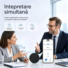 Dispozitiv de traducere a limbilor bazat pe inteligență artificială – un traducător vocal bidirecțional în timp real care acceptă mai multe limbi.