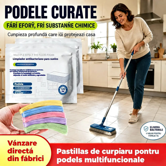 🧹✨ 240 de unități de tablete de curățare multifuncționale antibacteriene și dezodorizante | Potrivite pentru parchet, parchet laminat, gresie și pereți de rulote