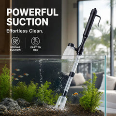 🐠Curățător electric de substrat pentru acvariu cu furtun reglabil pentru o curățare ușoară - potrivit pentru toate acvariile🧹🐟