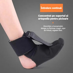 【2 buc】Orteză pentru Picior Drop (Drop Foot) și Fasciită Plantară – Suport de Gleznă Reglabil, Corectare Varus/Valgus, Bandă de Întindere și Talpă Antiderapantă